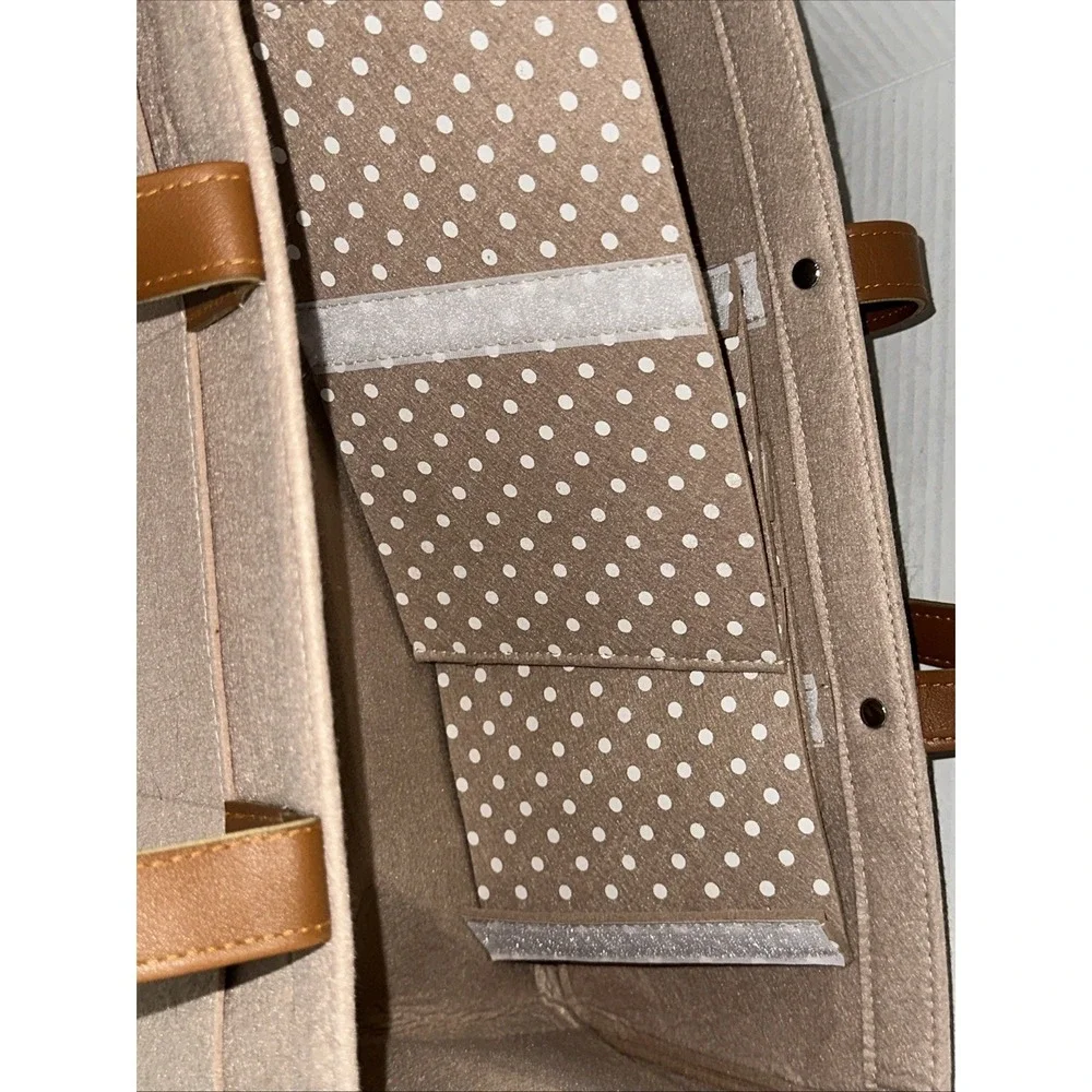Baby Diaper Caddy Organizer Beige Large & Small Pouch/portable Holder Bag For Ch